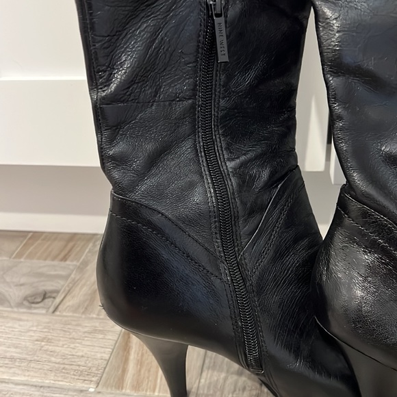 SZ 8 Black Nine West Leather - Picture 3 of 11